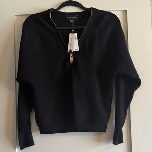 Premise Black V-Neck Women's Sweater